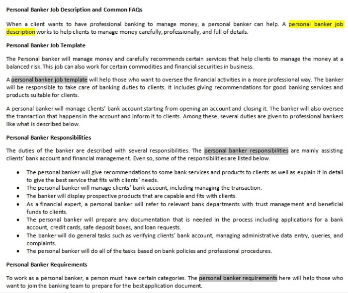 Personal Banker Job Description and Common FAQs | shop fresh Wells fargo personal banker job description